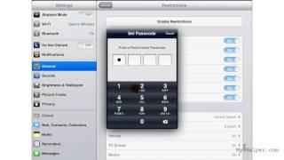 iPad Settings - How To Set Parental Controls
