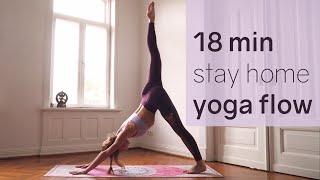 Stay Home YOGA FLOW - 18 min Yoga Tutorial - Intermediate silent Yoga Class - MALA Yoga Workout