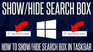 How to Add or Remove Search Box on Taskbar in Windows 10