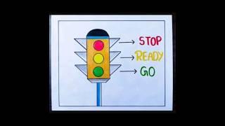 Traffic Light #shorts #shortsfeed #shortsyoutube #viral #draw #how #traffic #road #youtubeshorts