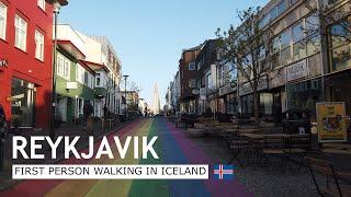 Exploring the icelandic capital Reykjavik (First person walking)