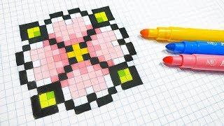 Handmade Pixel Art - How To Draw a Flower #pixelart