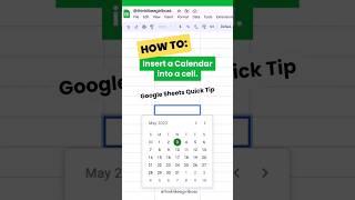 How to add a Calendar into a cell in Google Sheets #googlesheets #tutorial #spreadsheet