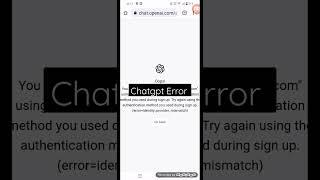 Chatgpt error ll chat gpt error occurred ll chatgpt is not working