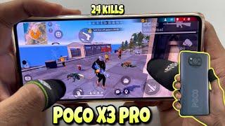 Solo vs squad 24 kills poco x3 pro handcam gameplay 90% headshot 120hz smooth display