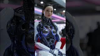 Engineer takes off cyborg girl's armor at exhibition #robot #takeoff #robotgirl #cyborg