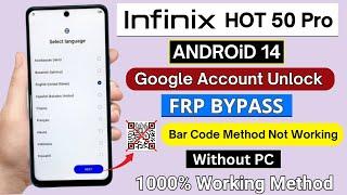 Infinix Hot 50 Pro FRP Unlock/Google Account Bypass Android 14 | Share Method Not Working