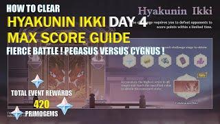 Hyakunin Ikki 2.5 Day 4 - Max Score (Gold Medal) Guide | Genshin Impact