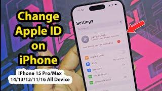 How to change apple id on iphone 15 pro