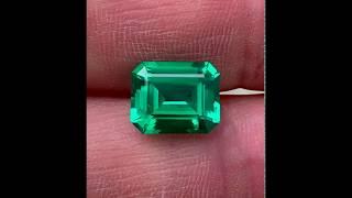 Genuine Chatham Emerald Gemstone in Emerald Cut in Grade GEM at AfricaGems