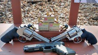 Can .45 ACP Play with the BIG Boys? (VS .357 Mag and .44 Mag) Hornady Custom