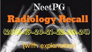 NeetPG radiology Recall with explanation last 7 year #neetpg #inicet #nextexam