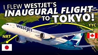 I Flew WestJet's INAUGURAL Flight to Tokyo!