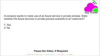 Azure Fundamentals Practice Questions || #AzureFundamentals #AZ900  @Vijay Tech360 ​