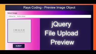 jQuery File Upload Preview ||  Preview Image Before Upload In jQuery