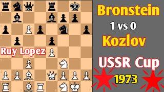 David Bronstein vs Vladimir N Kozlov || USSR Cup, 1973 #chess