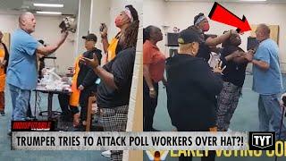 WATCH: Chaotic Trumper Attacks Poll Workers Over Simple Request