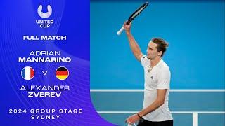 Adrian Mannarino v Alexander Zverev Full Match | United Cup 2024 Group D