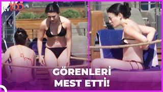 Özge Yağız'ın Bodrum kaçamağı... İlk kez bikinili görüntülendi