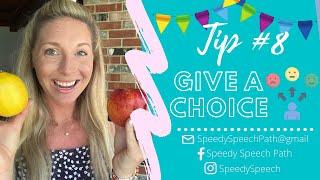 HOW TO PROMPT A CHILD WITH A CHOICE: At Home Speedy Speech Therapy for Late Talking Toddlers Tip #8