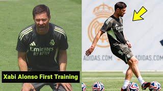 Xabi Alonso First Training Session at Real Madrid as a Coach 