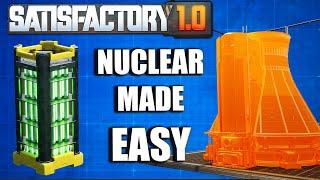 How To Build A Nuclear Facility In 1 BLUEPRINT - Satisfactory 1.0