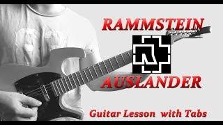 Rammstein  - Ausländer // Guitar lesson with Tabs