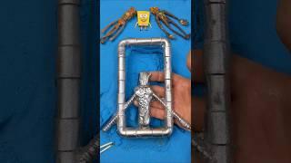 New metal monster in the blue sand 