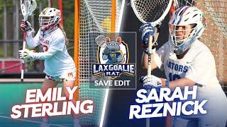 Emily Sterling (Maryland) vs. Sarah Reznick (Florida) - College Lacrosse Goalie Save Edit