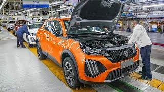 In einer riesigen Fabrik wird der brandneue Peugeot 2008 produziert – Produktion