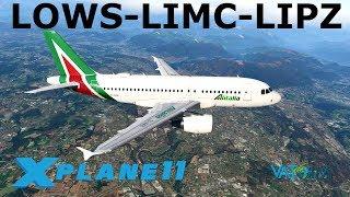 X-Plane 11 | Toliss A319 to Italy | A319 | VATSIM | Salzburg, Milan & Venice