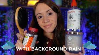ASMR Taking Care Of You While You're Sick  (w/ background rain, skincare, layered sounds)