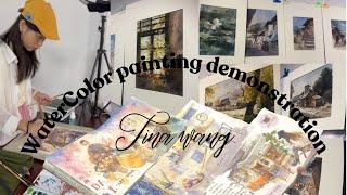 Interior Architect | Watercolor Wonders with Tina Wang: Art & Creative Vibes | Silent Vlog🪴