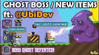 DEFEATED GHOST BOSS ft. @UbiDev + NEW ITEMS  | GrowTopia