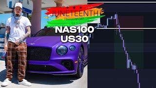MambaFx Breakout Strategy | LIVE Trading JUNETEENTH | EASY Scalping Strategy NAS100 & US30