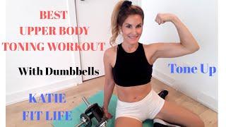 BEST UPPER BODY TONING WORKOUT- Arms, Chest and Back (Tone & Sculpt)