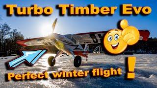 E-Flite Tubro Timber Evolution - Perfect winter flight!