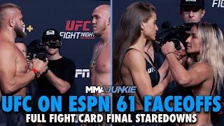 UFC on ESPN 61 Full Fight Card Faceoffs From Las Vegas | UFC Vegas 95