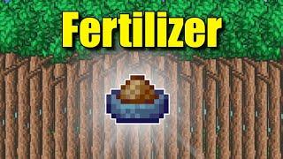 How to Grow Trees Super Fast in Terraria using Fertilizer!