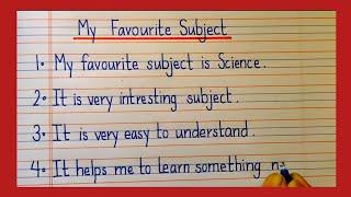 10 lines on my favourite subject|my favourite subject science 10 lines