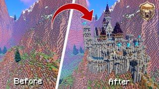 Minecraft: Building A Medieval Mountain Castle & Fortress!