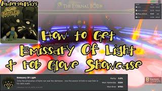 AndersonPlays Roblox [DOOM] Slap Battles - How To Get Emissary Of Light Badge + Rob Glove