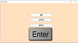 Programming C#: sum of two textboxes values into third textbox in C# using keydown event