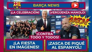  ¡IMÁGENES DE LA FIESTA DEL BARÇA!  ¡LAPORTA HABLÓ Y SE VOLVERÁ A PRESENTAR!  ¡ZASCA DE PIQUÉ!