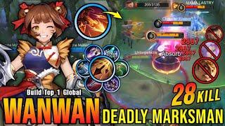 28 Kills!! Wanwan Maximum Attack Speed Build 100% Deadly!! - Build Top 1 Global Wanwan ~ MLBB