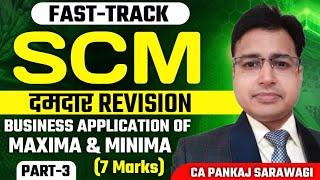 Part 3 Business Application of Maxima & Minima | Fast Track | SCM | 7 Marks | Dec 2024 | CMA Final |