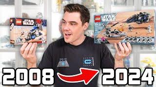 LEGO Star Wars IMPERIAL DROPSHIP & REBEL SCOUT SPEEDER Battle Packs Comparison! (2008, 2019, & 2024)