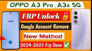 Oppo A3 Pro 5g/ A3x/ A3/ Google Account (FRP) Bypass Android 14 Without Pc Done  | Oppo Frp Bypass