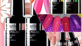 Beautilux gel polishes neon polish swathes