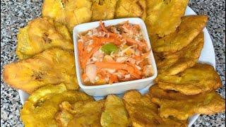 HOW TO MAKE HAITIAN FRIED PLANTAINS RECIPE| BANANN PEZE| HOW TO PROPERLY PEEL A PLANTAIN| TOSTONES